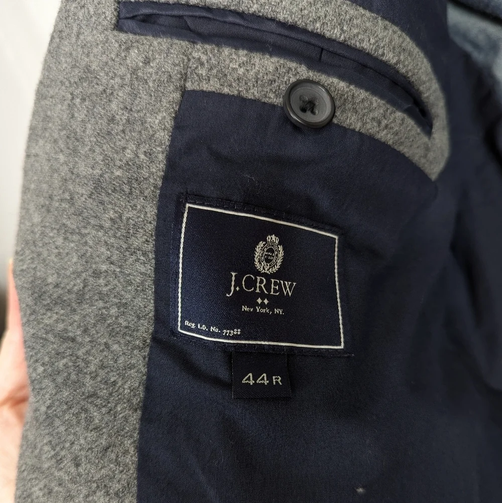 J. Crew Thompson Wool Blend Grey Sport Jacket Size 44R